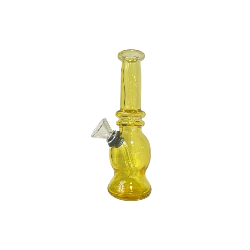 Yellow Glass Mini Water Pipe