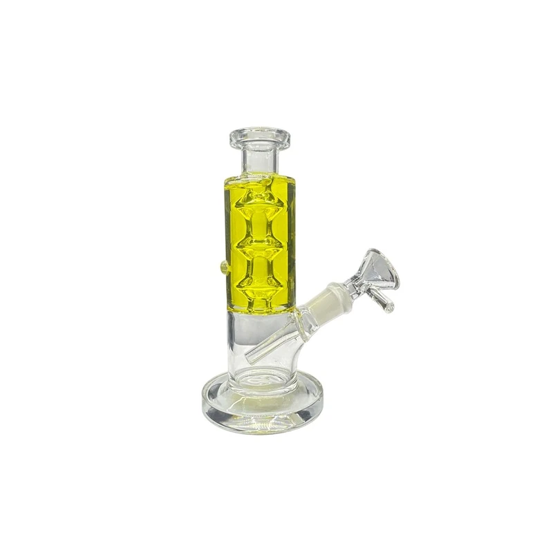 Yellow Glycerin Glass Bubbler Water Pipe